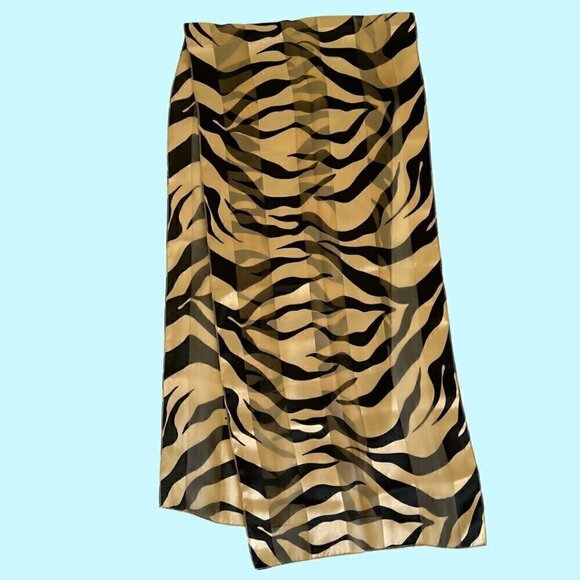 Abstract Zebra Print Hair & Neck Scarf - Picture 2 of 4